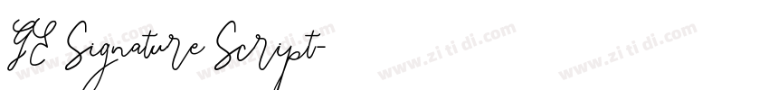 GE Signature Script字体转换